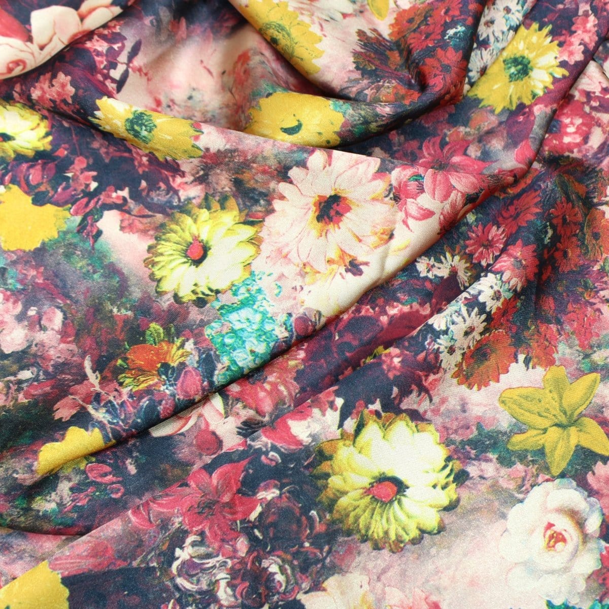 Pound A Metre 3 Metres Luxury Lounge Wear Floral Satin 55” Wide Lilac