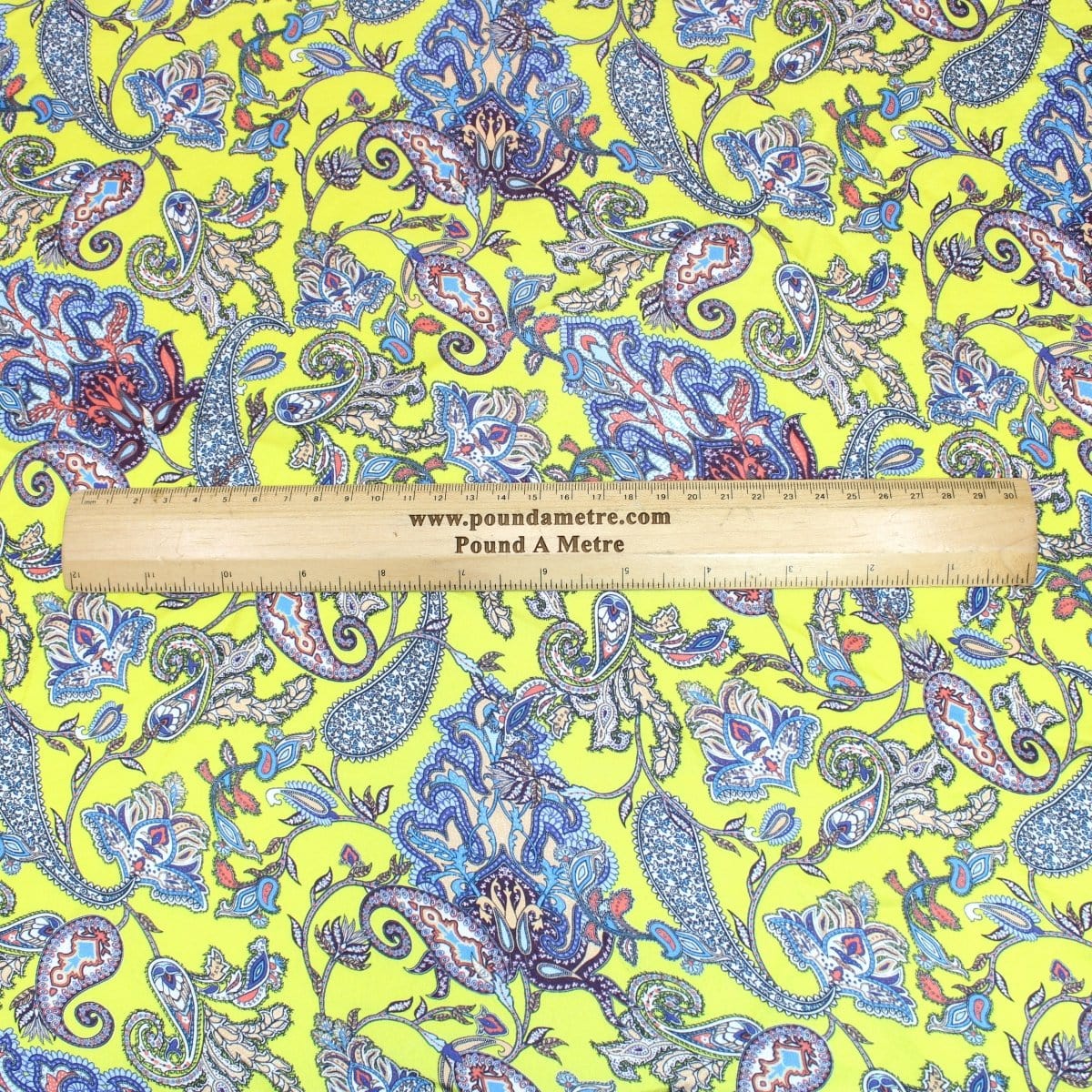 Pound A Metre 3 Metres Luxury Soft Floral Satin 45” Wide Yellow