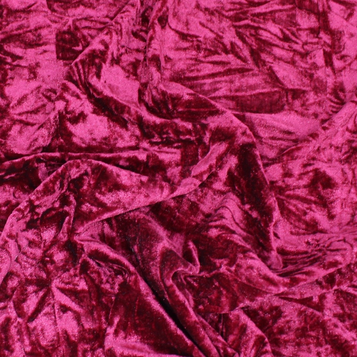 3 Metres Premium Crushed Stretch Velvet 55" Wide Cranberry Red - Pound A Metre