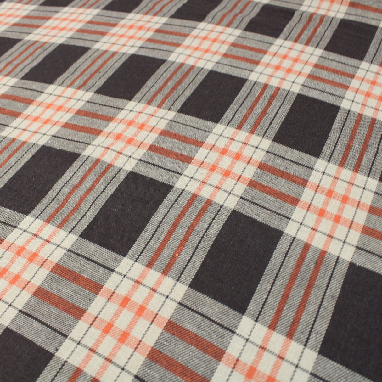 Pound A Metre 3 Metre 3 Metres, Premium Quality Poly-Viscose Tartan, 'Brown & Beige’, 60" Wide