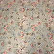 Pound A Metre 3 Metres 3 Metres Printed Cashmere Effect Crepe Fabric- 45" Wide (Beige Floral)