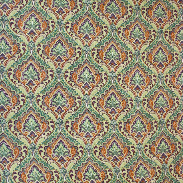 Pound A Metre 3 Metres 3 Metres Printed Cashmere Effect Crepe Fabric- 45" Wide (Lime Baroque)