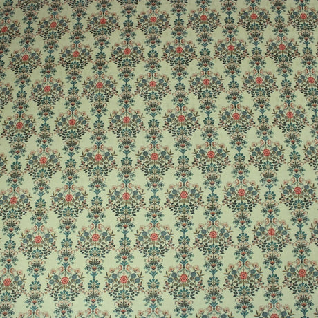 Pound A Metre 3 Metres 3 Metres Printed Cashmere Effect Crepe Fabric- 45" Wide (Mint Floral)