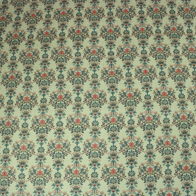 Pound A Metre 3 Metres 3 Metres Printed Cashmere Effect Crepe Fabric- 45" Wide (Mint Floral)