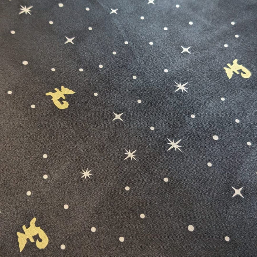 Pound A Metre 3 Metres Printed Silky Satin- 55" Wide (Starry Night)