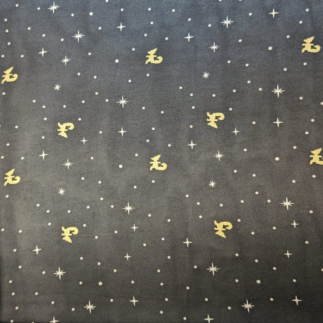 Pound A Metre 3 Metres Printed Silky Satin- 55" Wide (Starry Night)