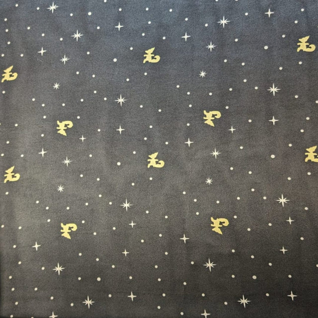 Pound A Metre 3 Metres Printed Silky Satin- 55" Wide (Starry Night)