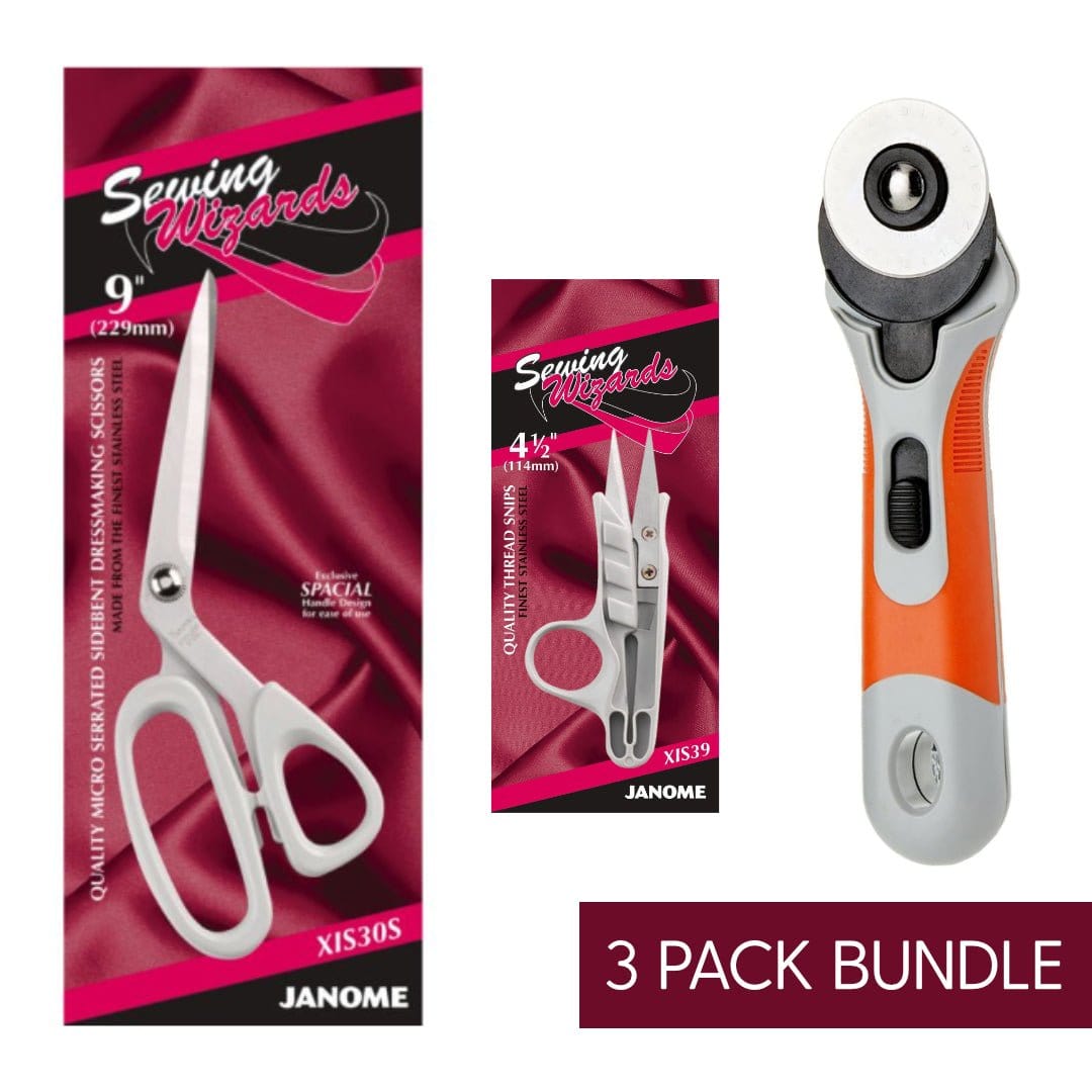 Pound A Metre 3 Piece Scissors & Rotary Cutter Value Bundle