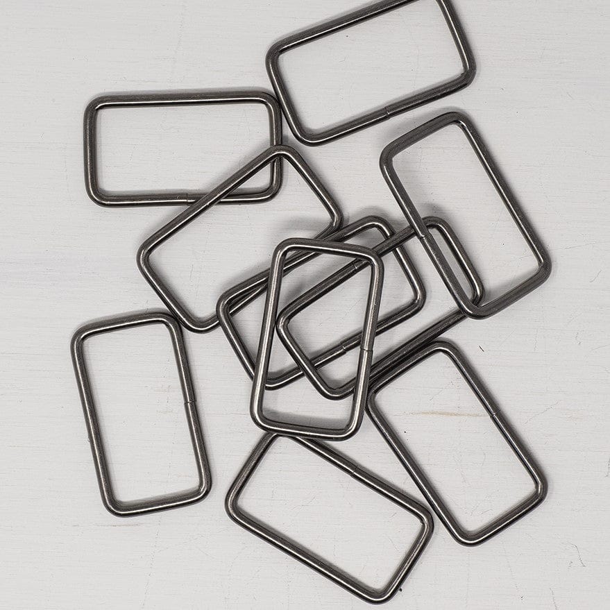 Pound A Metre Gunmetal Grey / Pack Of 2 38/ 40mm Metal Strap Connector For Bags- 5 Colours- Pack Of 2