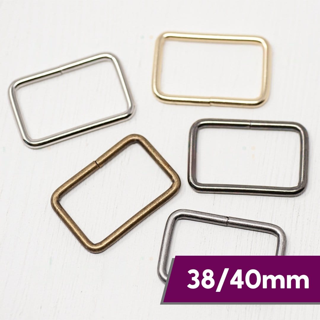 Pound A Metre 38/ 40mm Metal Strap Connector For Bags- 5 Colours- Pack Of 2