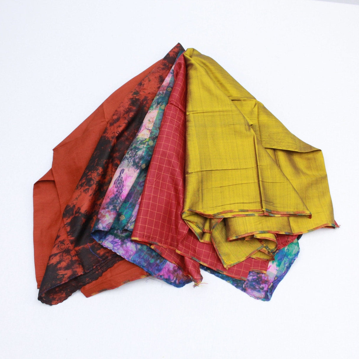 Pound A Metre PACK OF 5 SCARVES 5 Assorted Scarves FOR £5, 100% Pure Silk Approx 97cm