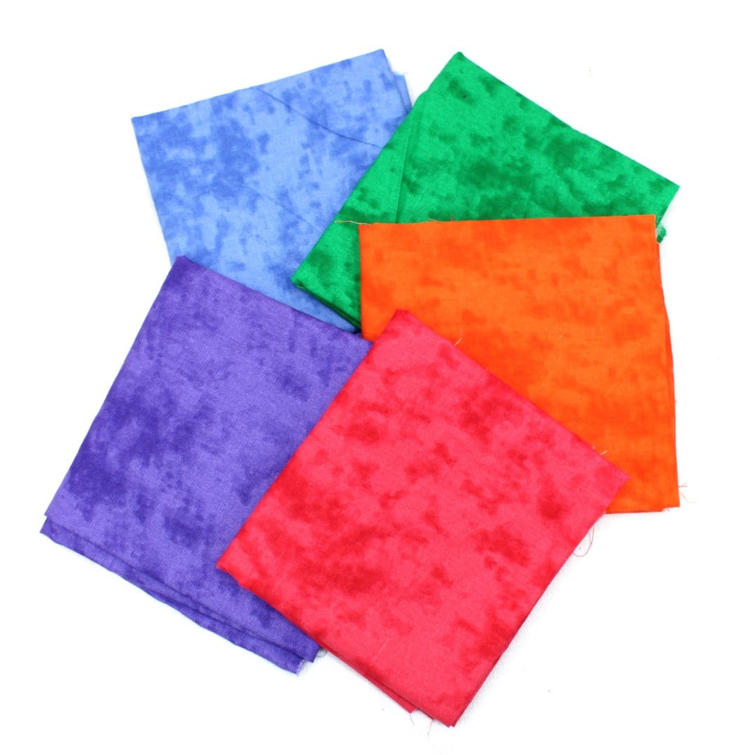 Pound A Metre 5 Fat Quarters 5 Piece Exclusive Fat Quarter 100% Perfect Palette - Tye-Dye
