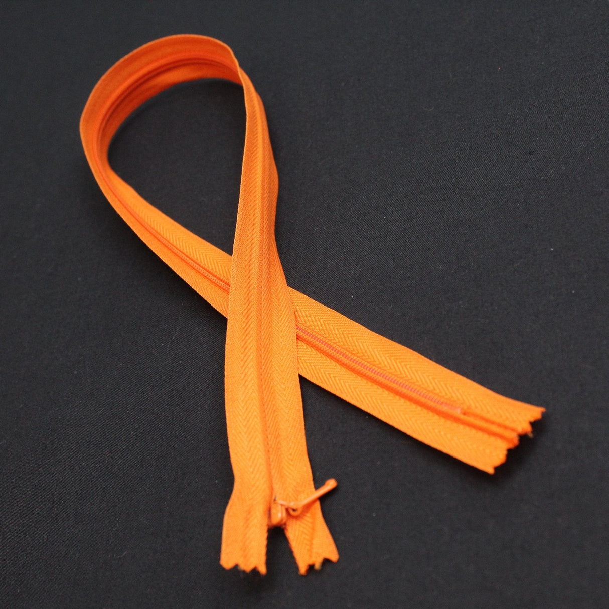 Pound A Metre ORANGE / 50cm 50cm - Concealed Invisible Zip - Variety of Colours