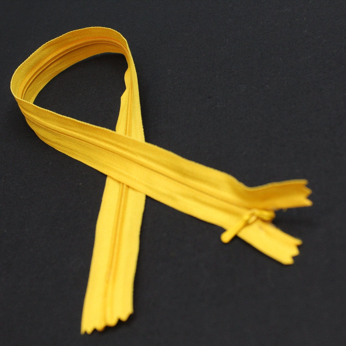 Pound A Metre YELLOW / 50cm 50cm - Concealed Invisible Zip - Variety of Colours