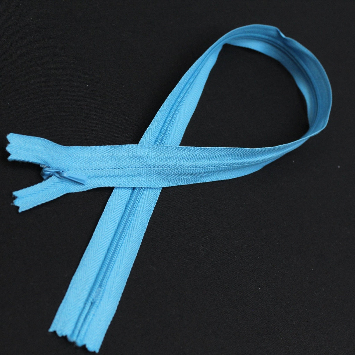 Pound A Metre BLUE / 50cm 50cm - Concealed Invisible Zip - Variety of Colours