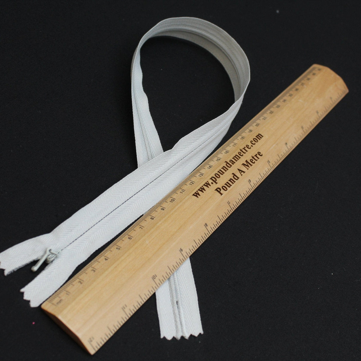 Pound A Metre PEARL / 50cm 50cm - Concealed Invisible Zip - Variety of Colours