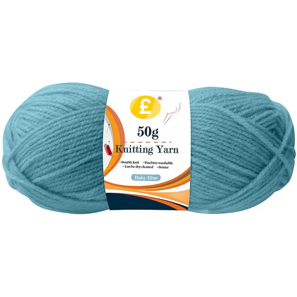 Pound A Metre 50g Double Knit Acrylic Yarn- Baby Blue