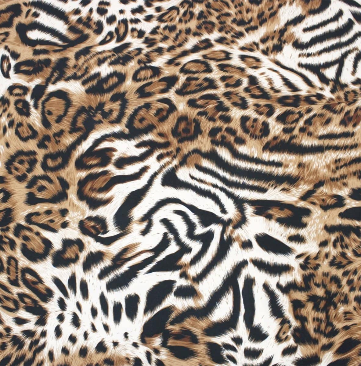 Pound A Metre 9 Metres (3 x 3 Metres) Animal Print Dress Crepe Bundle- Big Cat (9 Metres) (Black Friday Sale)