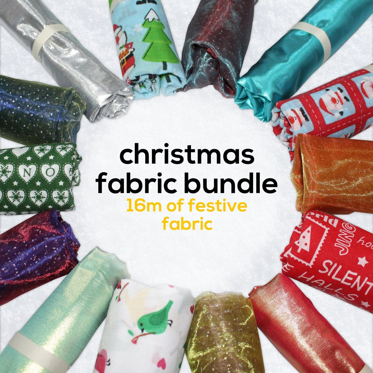 Pound A Metre Crazy Christmas 16 Metre Fabric Bundle