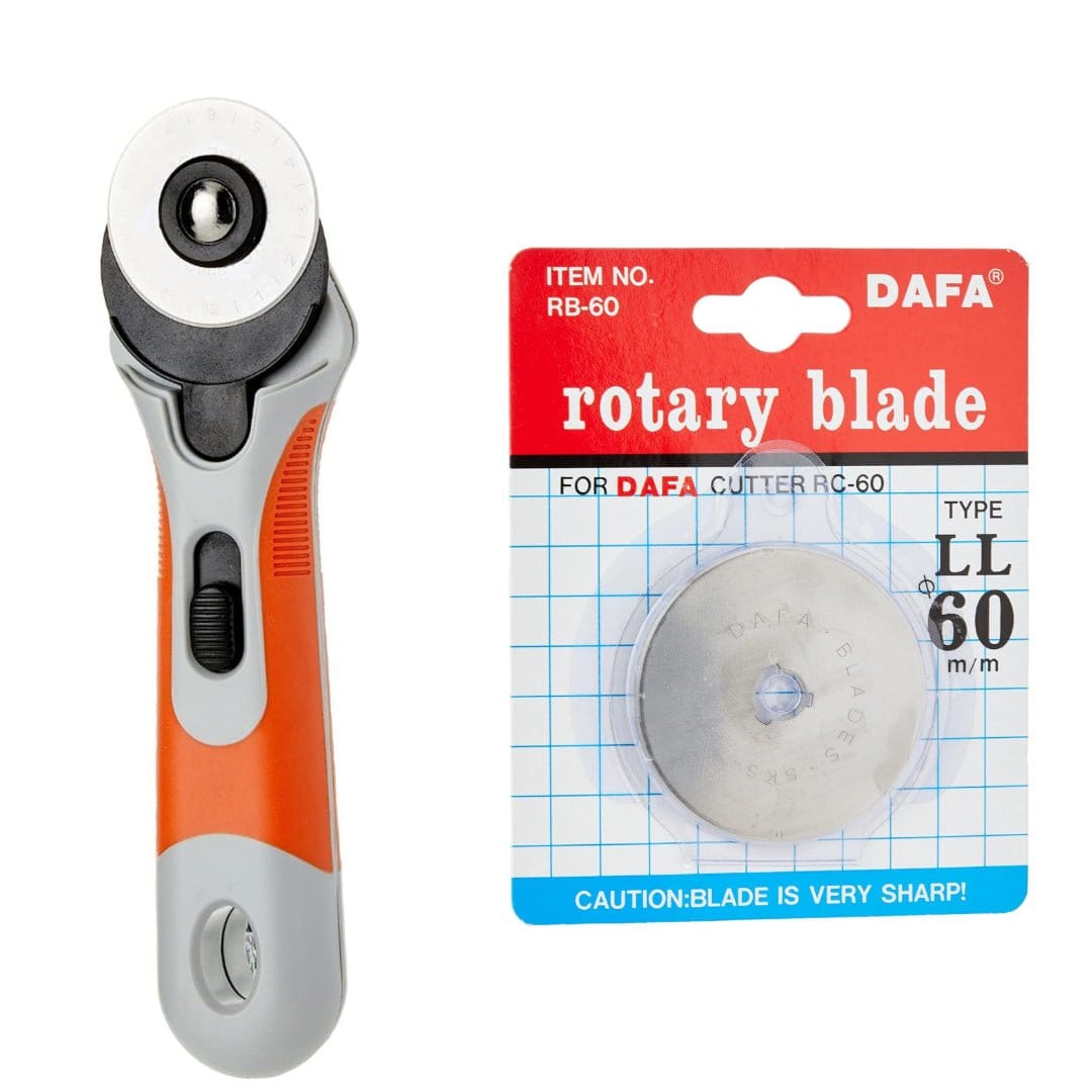 Pound A Metre Rotary Cutter + Extra Blade DAFA 60mm Soft Grip Rotary Cutter