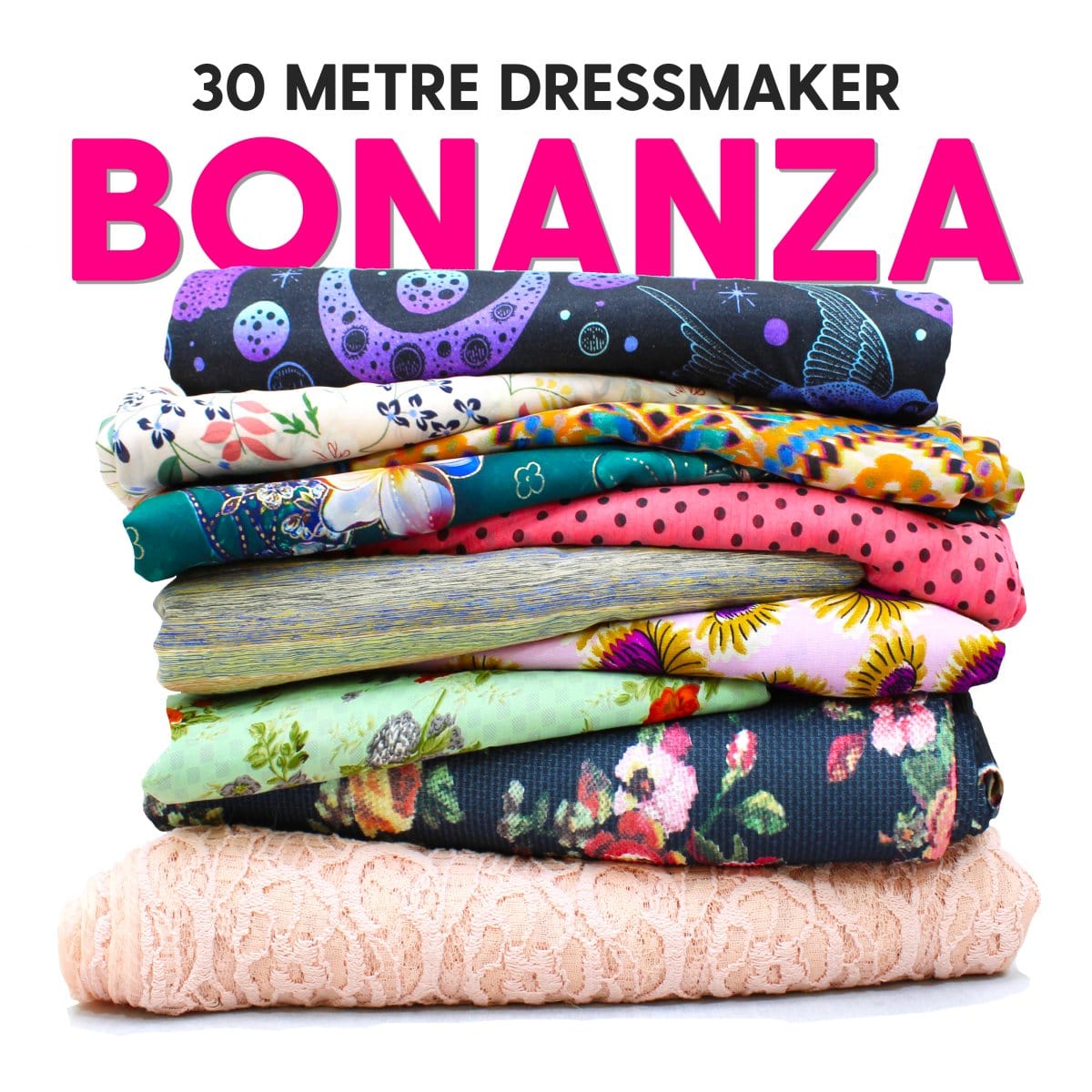 Pound A Metre Dressmaker Bonanza Box- 30 Metre Premium Bundle