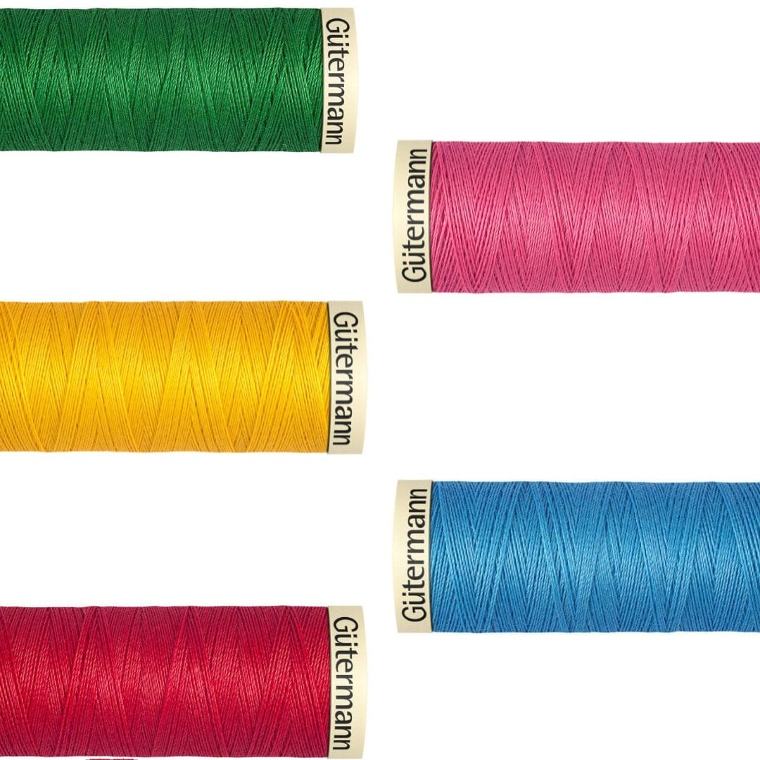 Pound A Metre Pack Of 5 x 100m Gütermann Sew All Thread- Tropical Bundle- Pack Of 5
