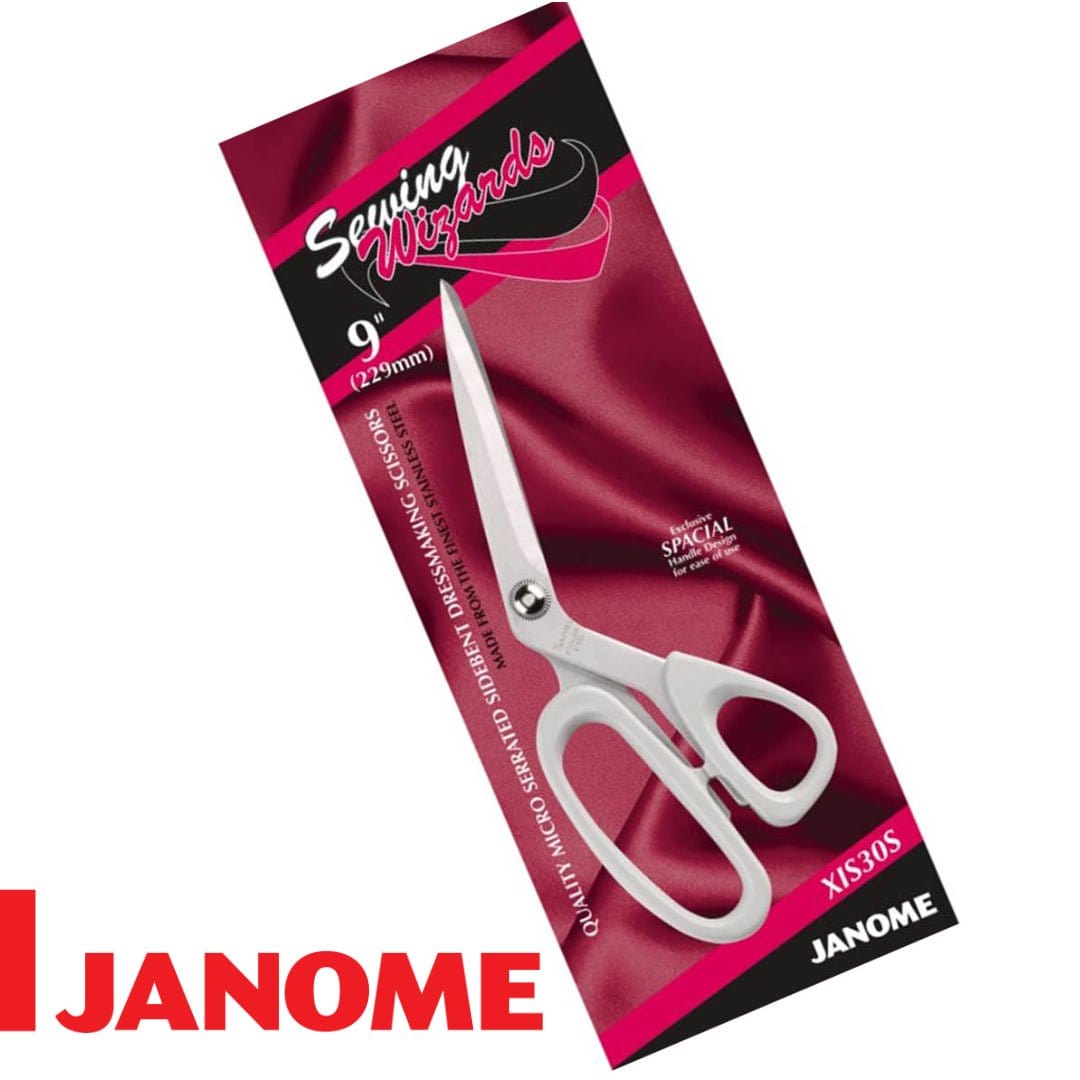 Pound A Metre Janome 9" Side Bent Dressmaking Scissors- Sewing Wizards