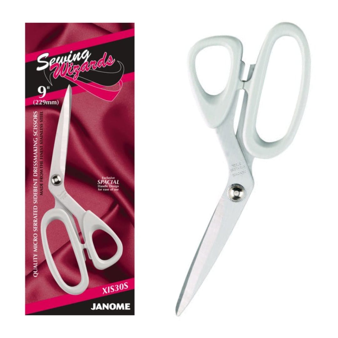 Pound A Metre Janome 9" Side Bent Dressmaking Scissors- Sewing Wizards