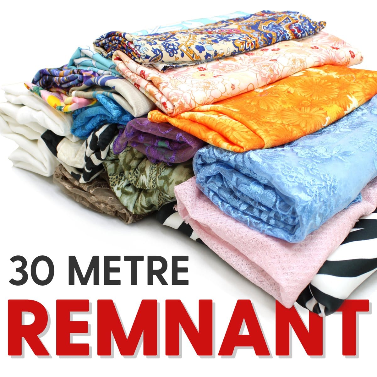 Pound A Metre Jumbo Fabric Remnant Box- 30 Metres