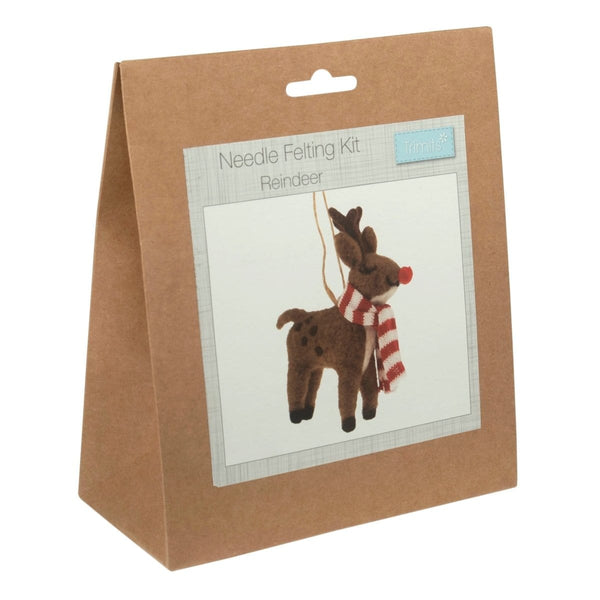 Pound A Metre Per Pack Needle Felting Kit: Christmas: Reindeer with Scarf