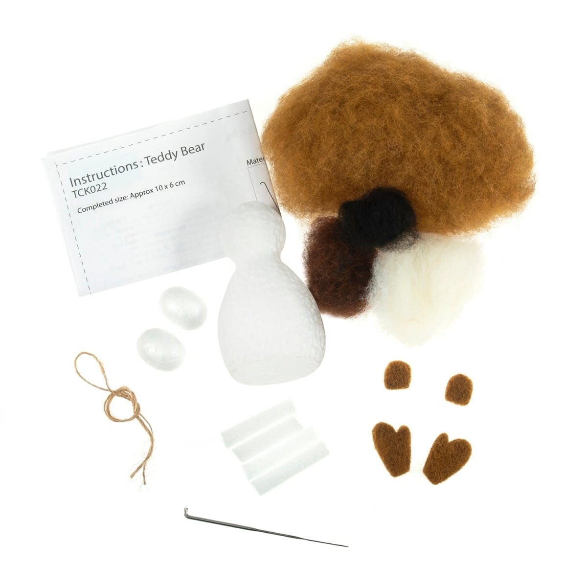 Pound A Metre Per Pack Needle Felting Kit: Teddy Bear