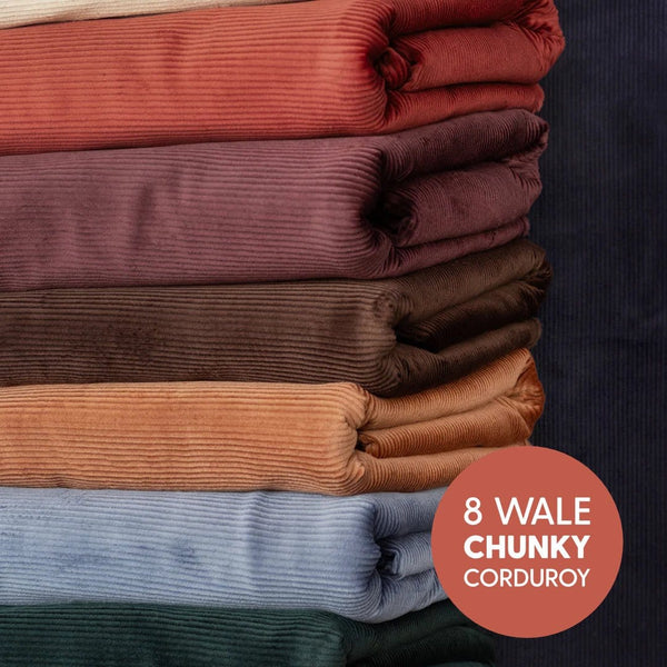 Pound A Metre Mixed / 5 Metre Bundle Premium 100% Cotton Corduroy - 8 Wale - 60" Wide - Variations Available