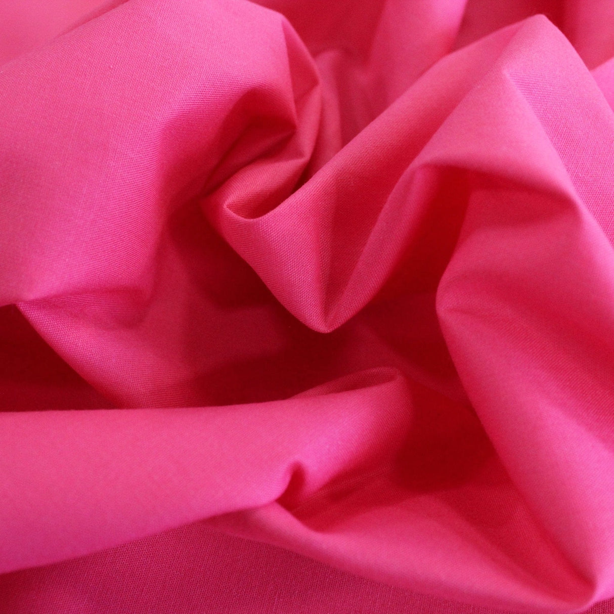 Pound A Metre Fuschia / Full Metre Premium Plain Polycotton Fabric, 60° Washable, 45"- 20 Colours Available