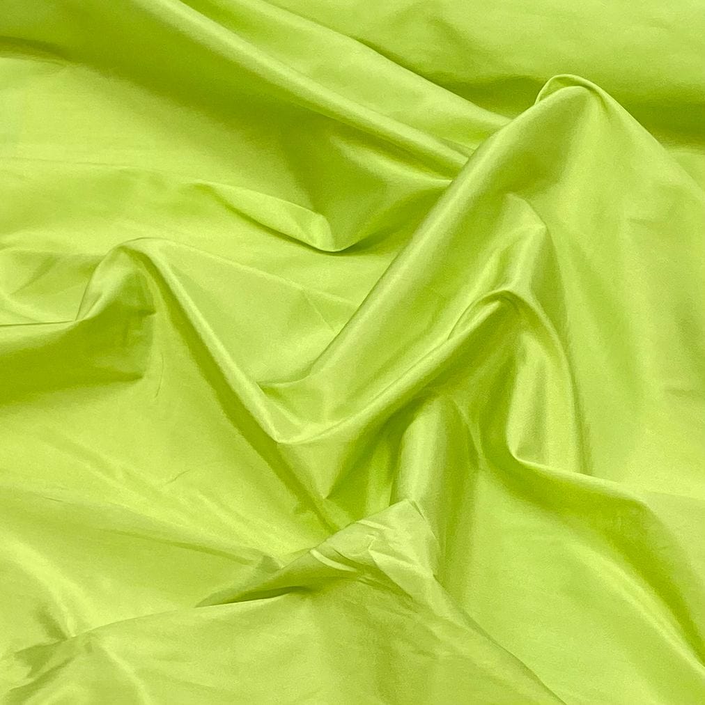 Pound A Metre Lime / Full Metre Premium Quality Dupion 60" Wide -  Variations Available