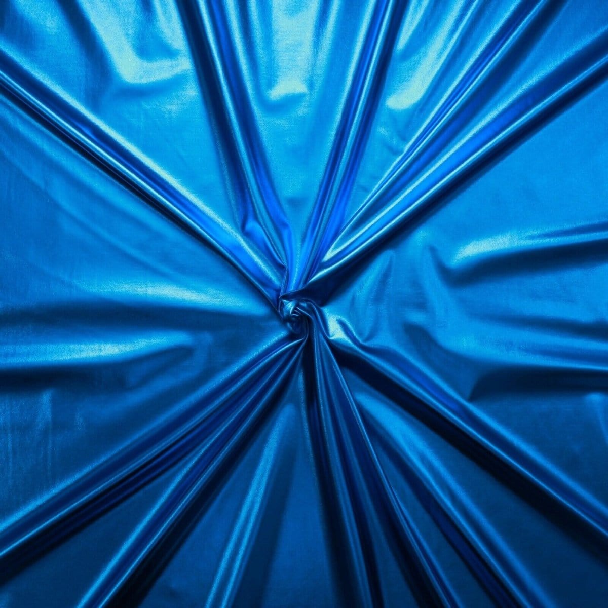 Pound A Metre Full Metre / Blue Premium Quality Plain Stretch Metallic Lycra 55" Wide - Variations Available