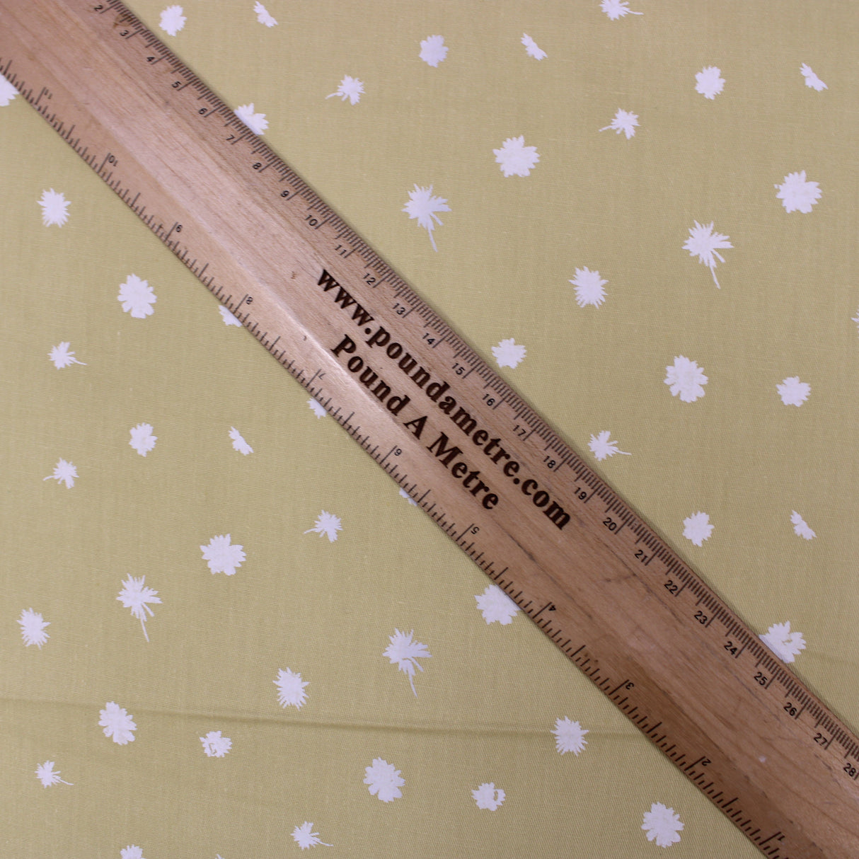 Pound A Metre 1 Metre Premium Quality Printed 100% Cotton Twill 58” Warm Yellow.