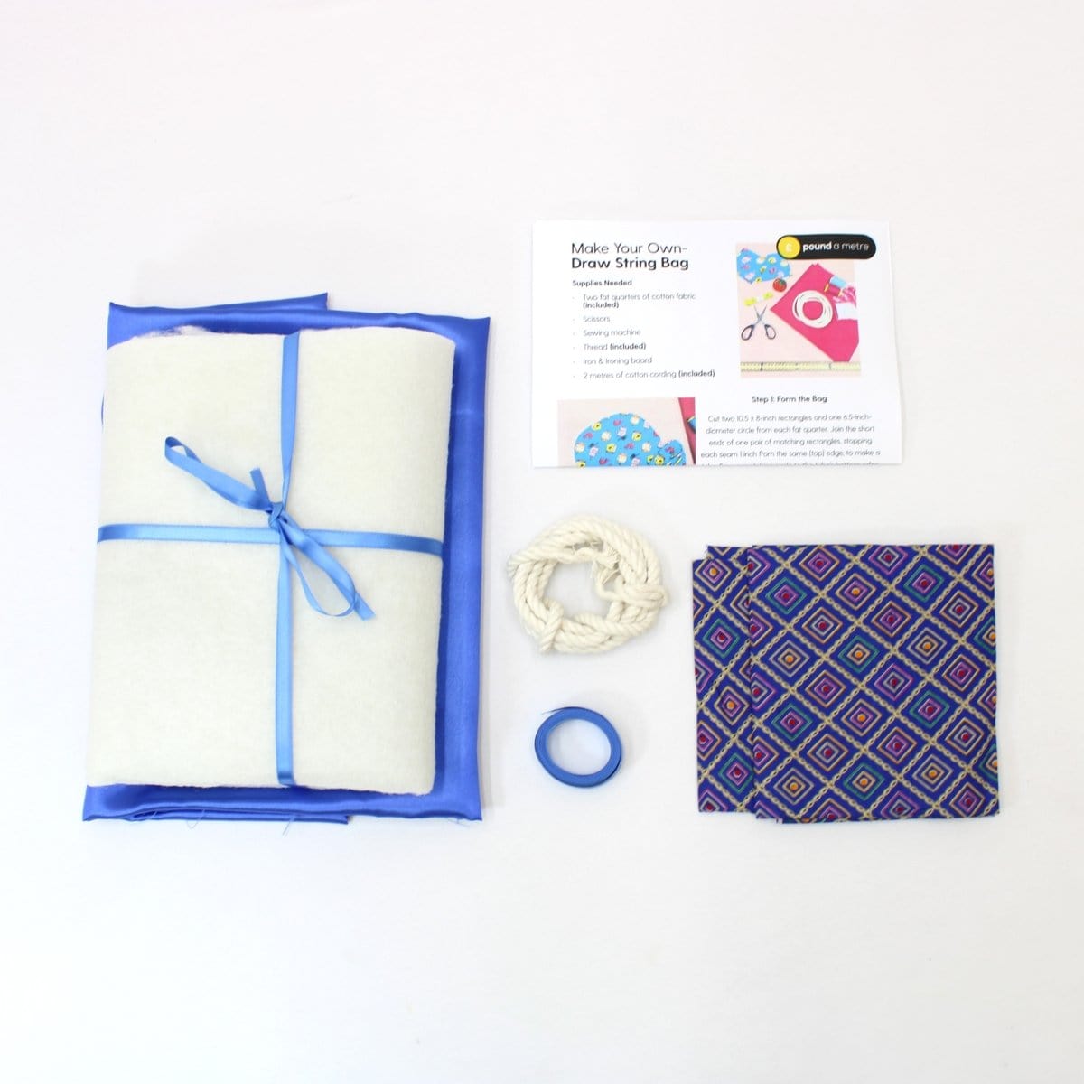 Pound A Metre Funky Sewing Kit- Make Your Own Drawstring Bag