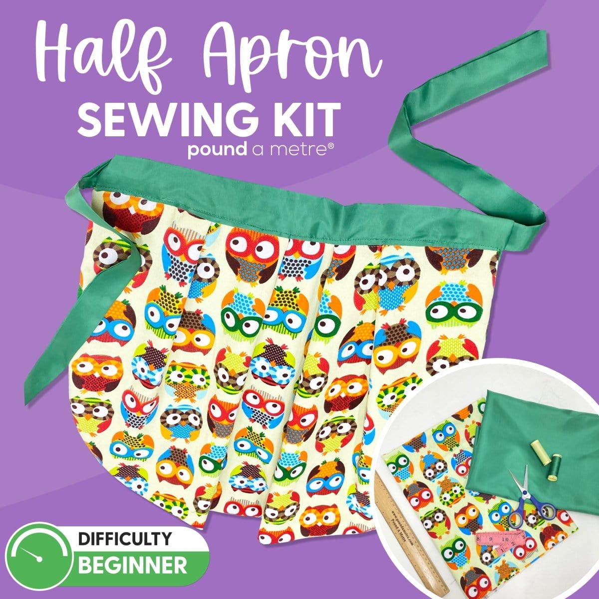 Pound A Metre Sewing Kit- Make Your Own Half Apron (Black Friday Sale)