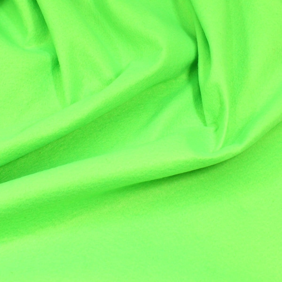 Pound A Metre Bright Green Soft Crafting Felt Fabric 55" Wide - Variations Available