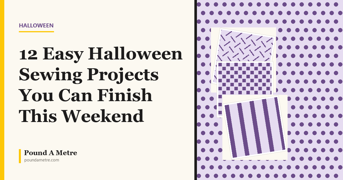 12 Easy Halloween Sewing Projects You Can Finish This Weekend