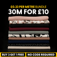 Pound A Metre £0.33 Per Metre Fabric Bundle (30 Metres)
