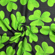 Pound A Metre 1.8 Metre Super Soft Pashmina Fabric - 37"-  (Green & Black Roses)