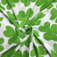 Pound A Metre 1.8 Metre Super Soft Pashmina Fabric - 37"-  (Green & White Roses)