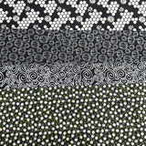 Pound A Metre 1 Metre Fat Quarter Bundle- 4 Pieces Per Bundle- (Black)