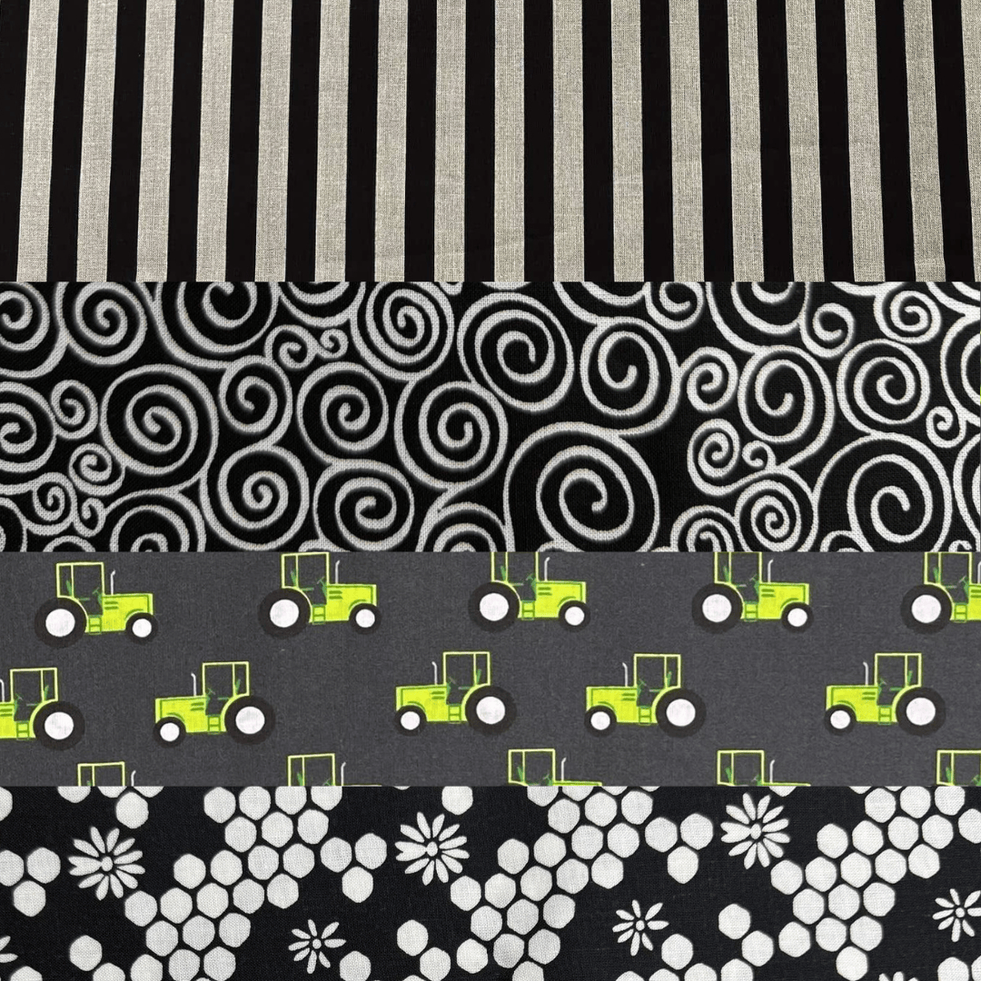 Pound A Metre 1 Metre Fat Quarter Bundle- 4 Pieces Per Bundle- (Dark)