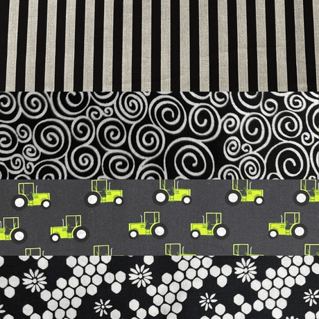 Pound A Metre 1 Metre Fat Quarter Bundle- 4 Pieces Per Bundle- (Dark)