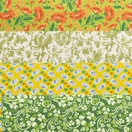 Pound A Metre 1 Metre Fat Quarter Bundle- 4 Pieces Per Bundle- (Garden)