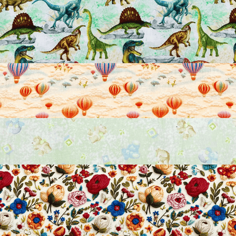 Pound A Metre 1 Metre Fat Quarter Bundle- 4 Pieces Per Bundle- (Garden)