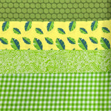 Pound A Metre 1 Metre Fat Quarter Bundle- 4 Pieces Per Bundle- (Green)