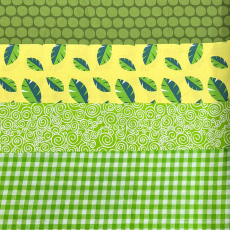 Pound A Metre 1 Metre Fat Quarter Bundle- 4 Pieces Per Bundle- (Green)
